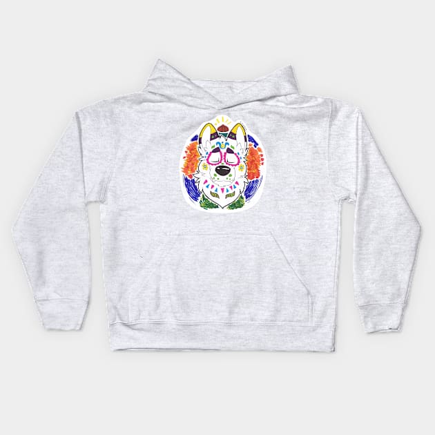 Lobo de muertos Kids Hoodie by licographics